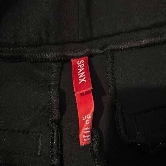 SPANX Black Straight Leg Pants large B - Picture 2 of 6